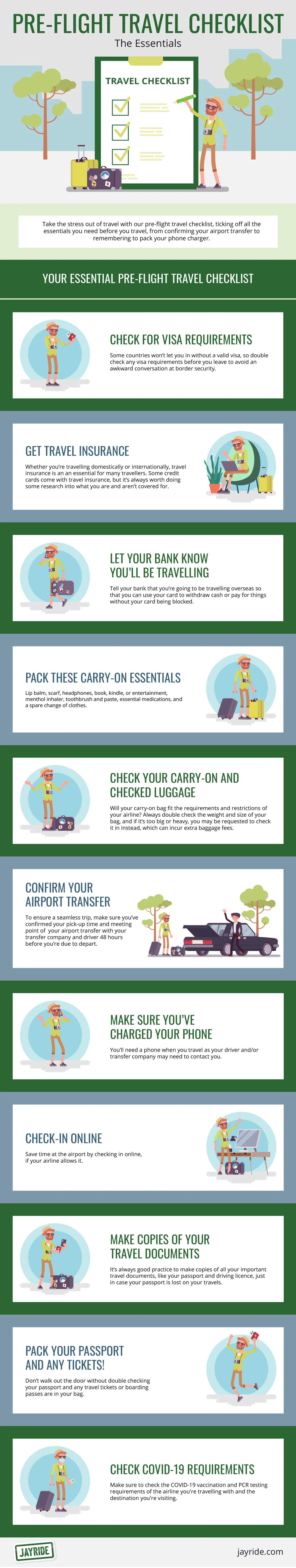 travel airplane checklist